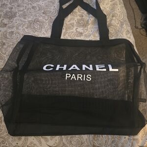 GWP..CHANEL Black Mesh Paris Tote NWOT